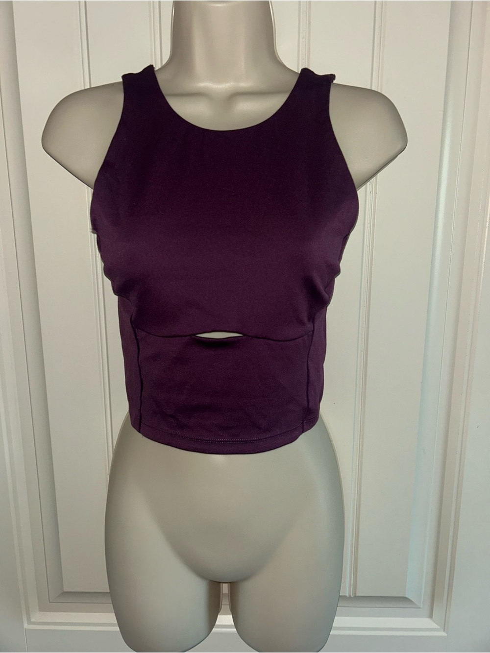 NEW The North Face Plum Sleeveless Cropped Tank with Front Cutout Sz S
